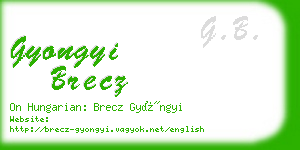 gyongyi brecz business card